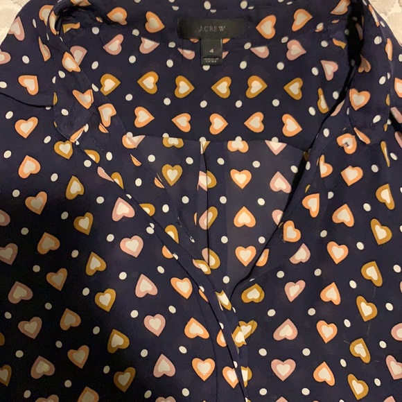 JCREW HEARTS BLOUSE - Picture 2 of 2